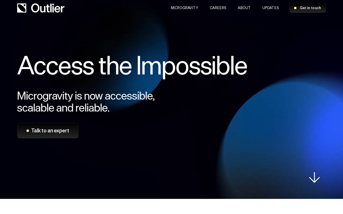 Outlier Space website preview