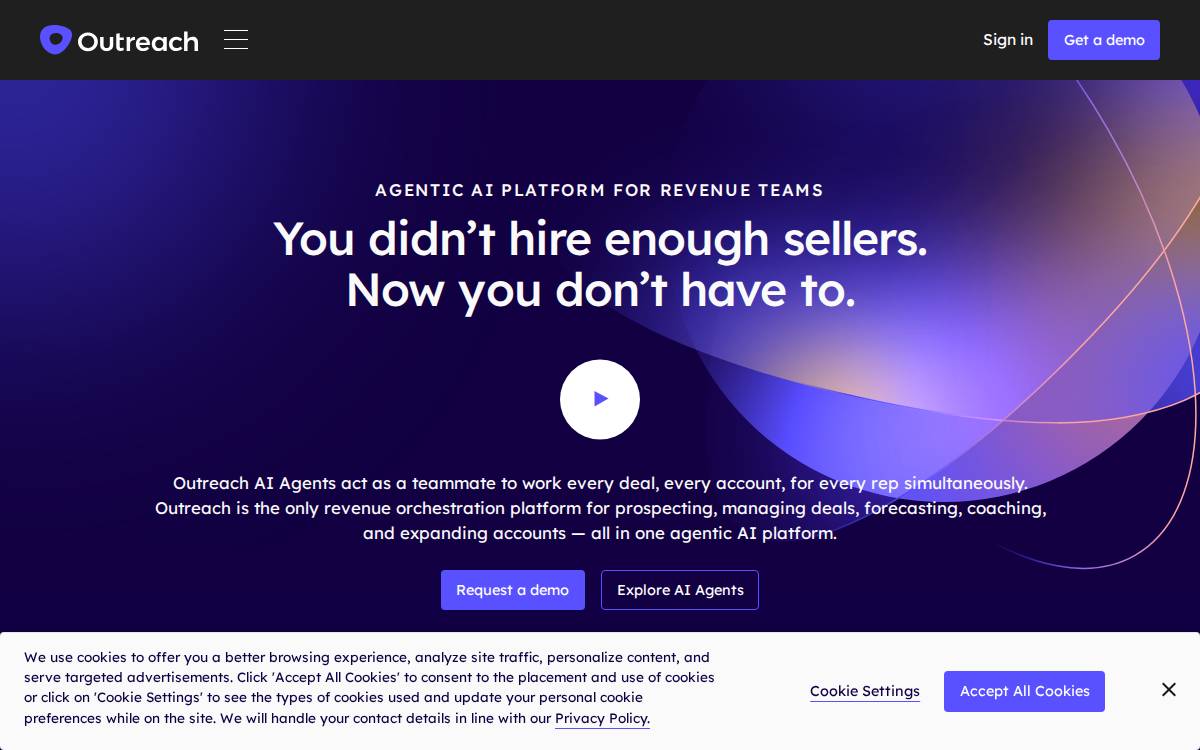 Outreach website preview