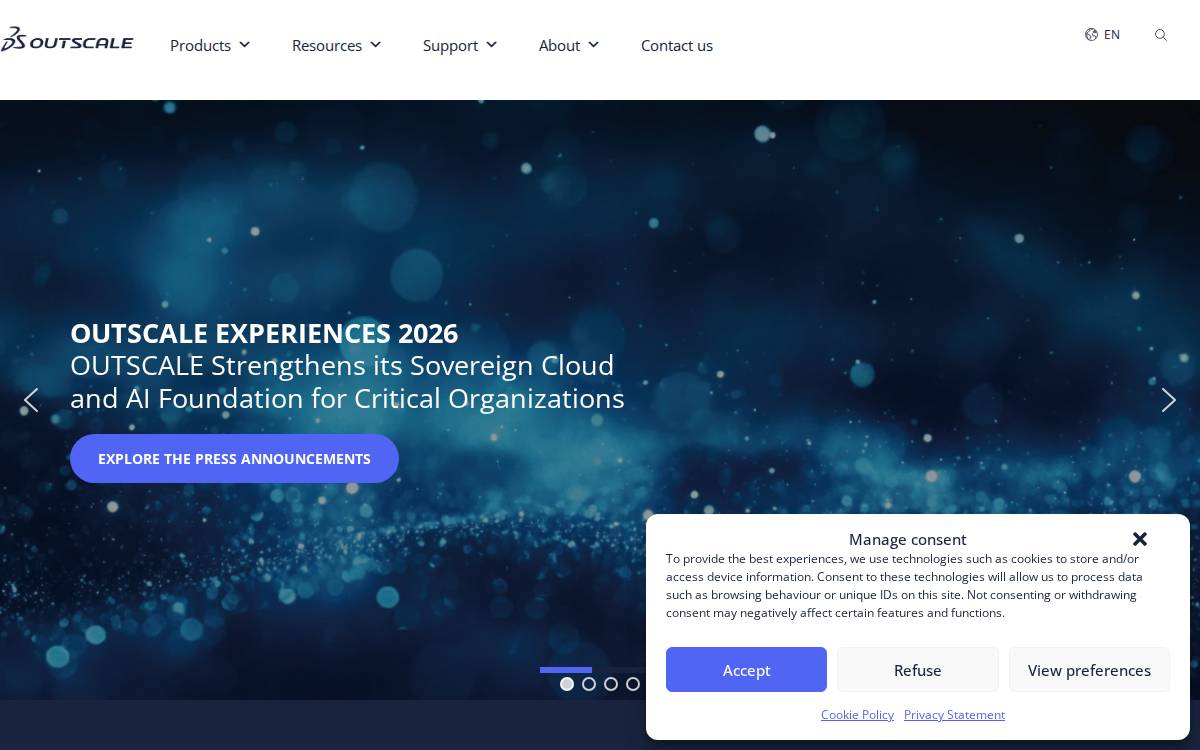 Outscale website preview