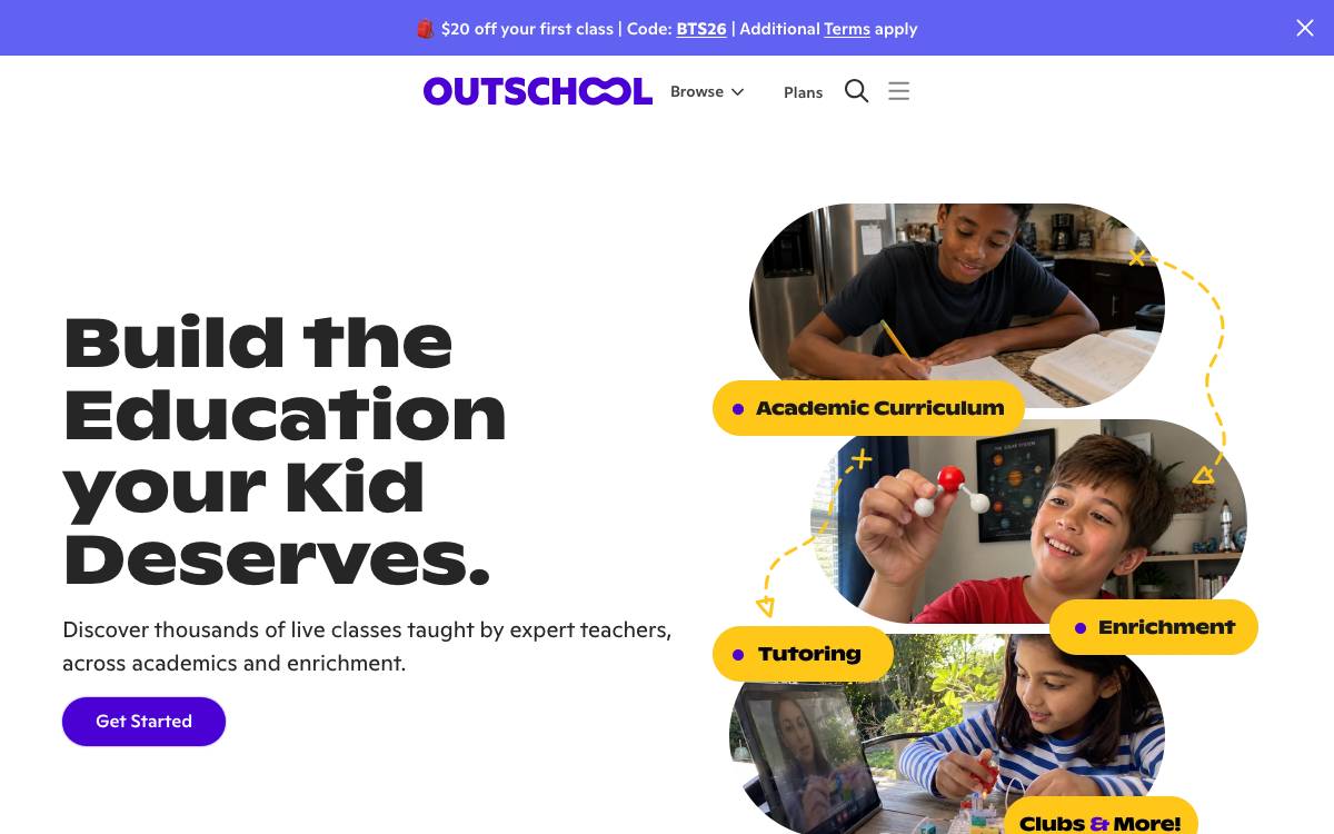 Outschool website preview