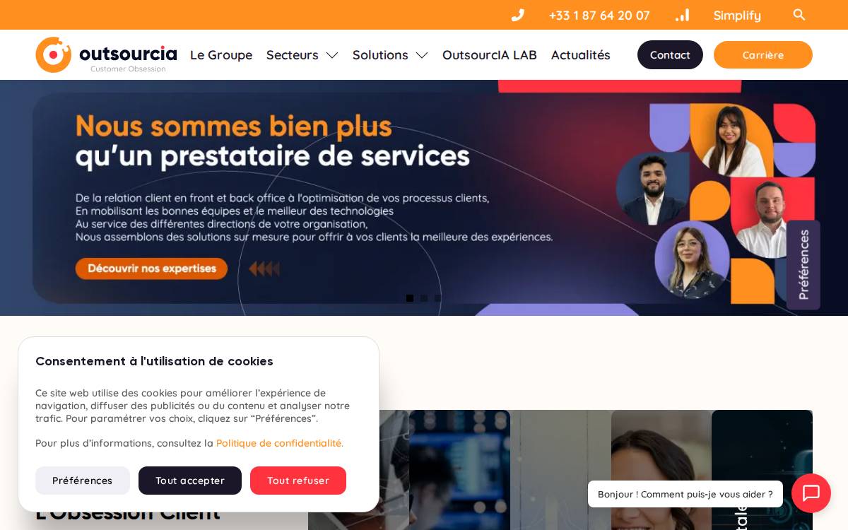 Outsourcia website preview