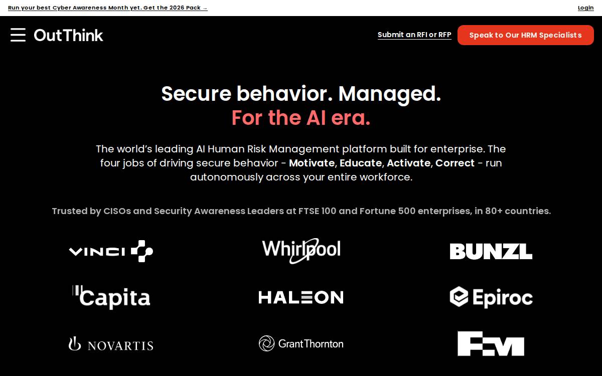 Outthink website preview