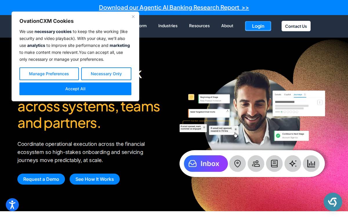 OvationCXM website preview