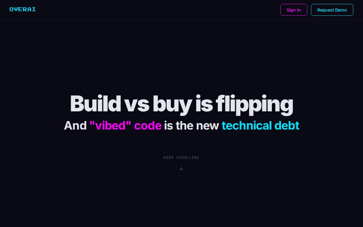 Overai website preview