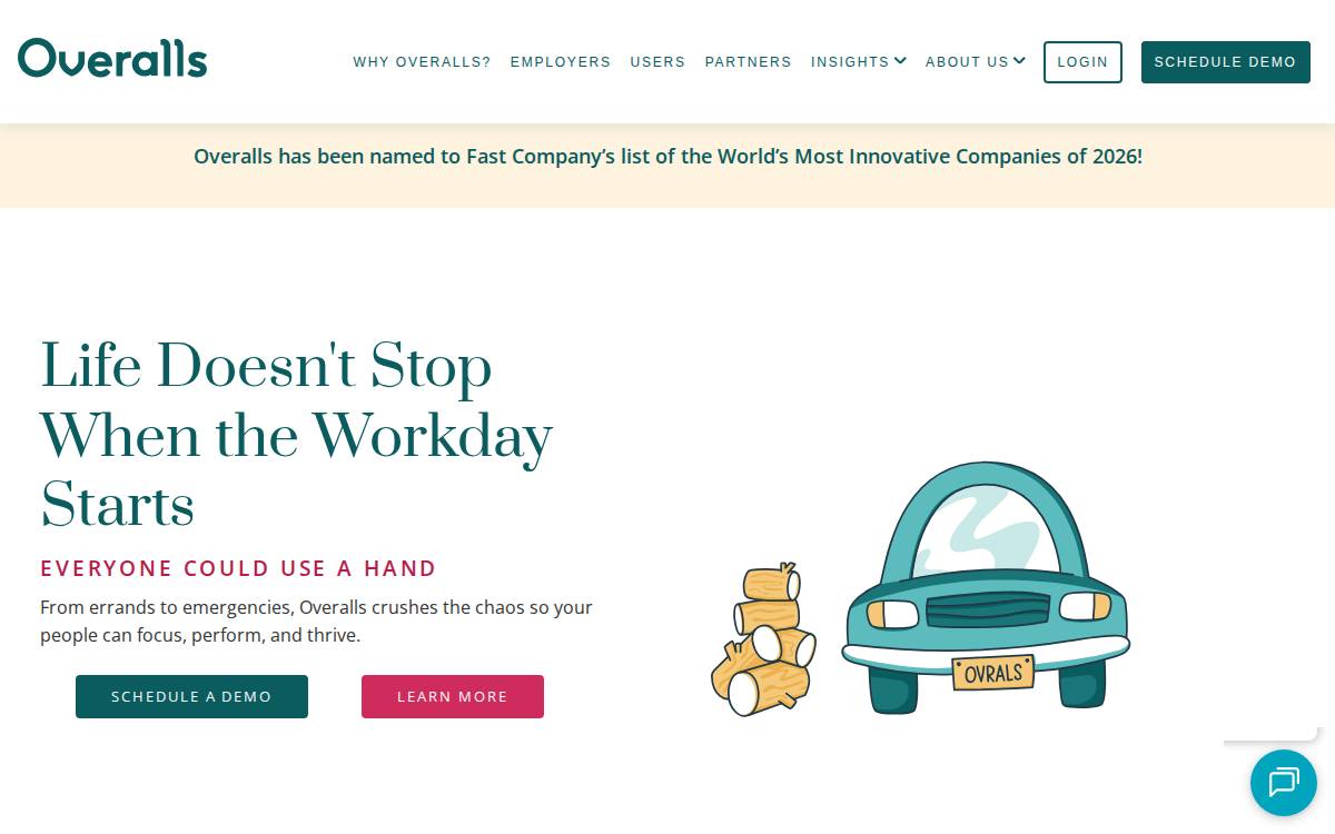 Overalls website preview
