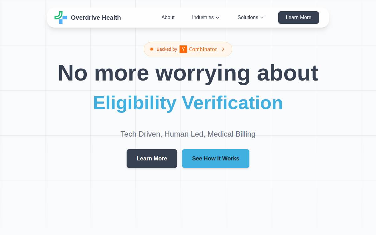 Overdrive Health website preview