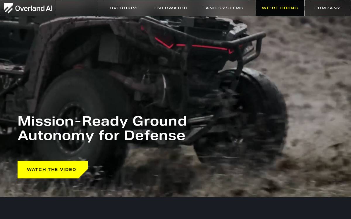 Overland Ai website preview