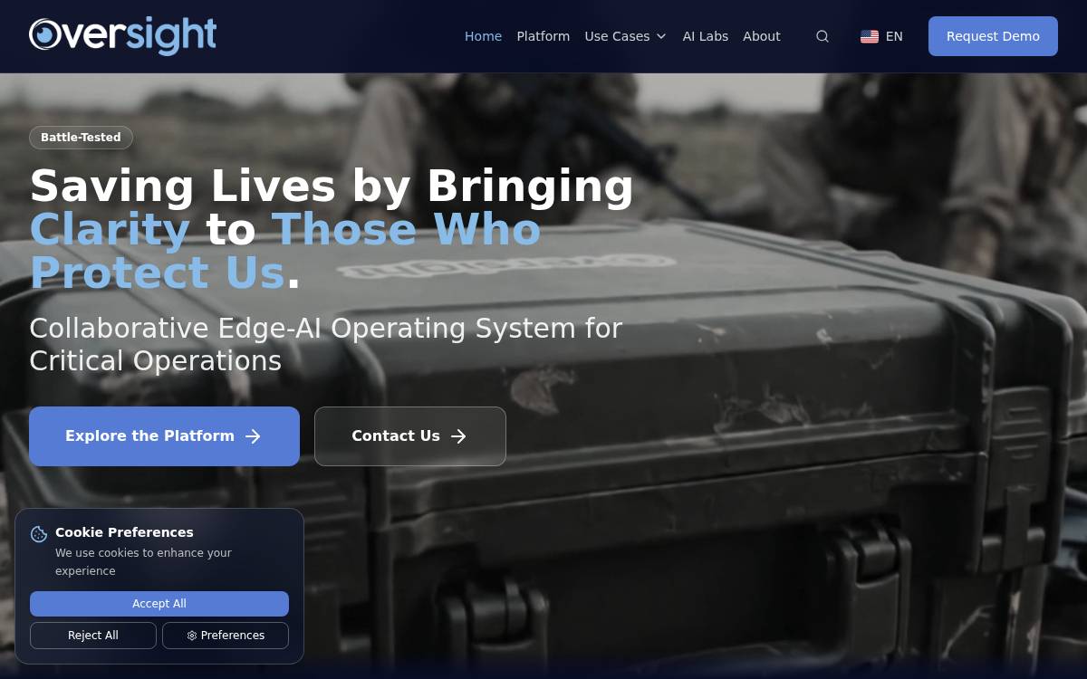 Oversight website preview