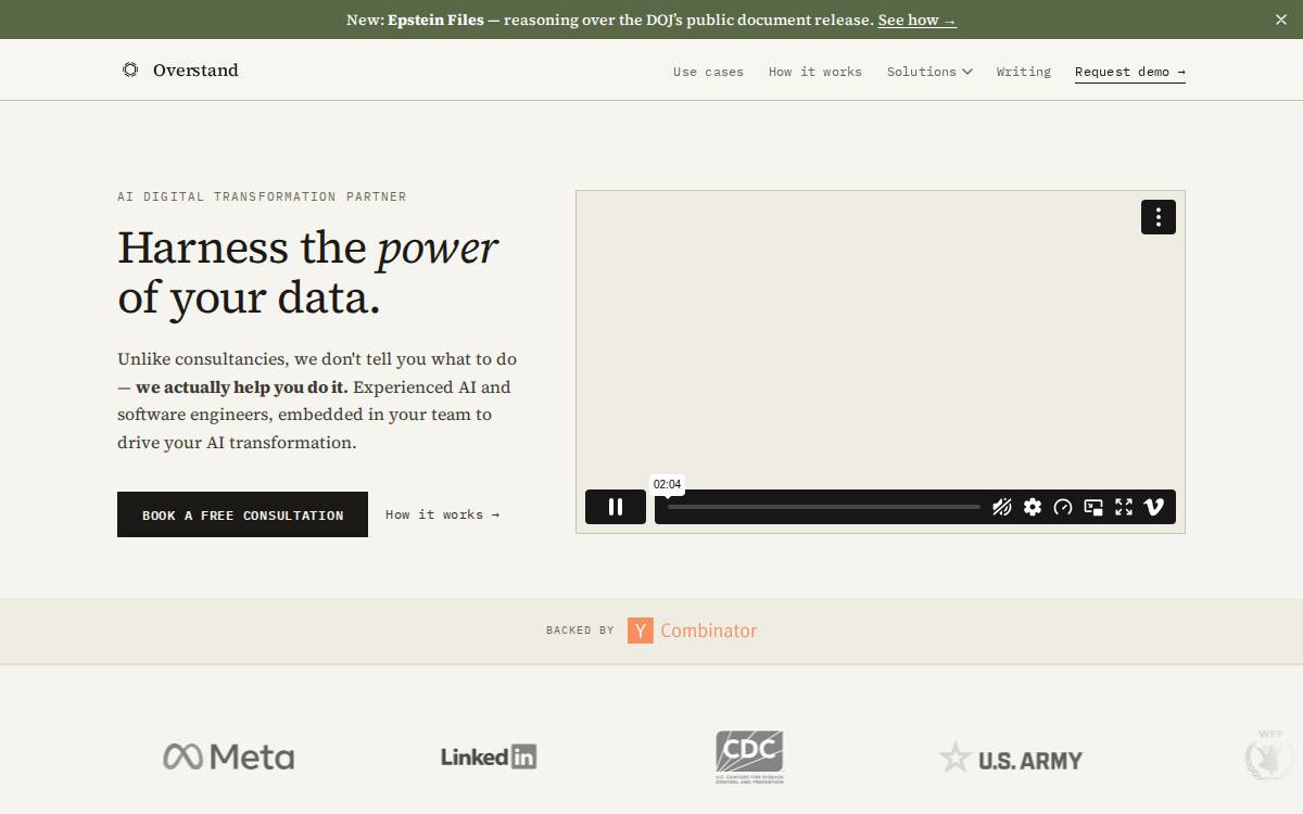 Overstand Labs website preview