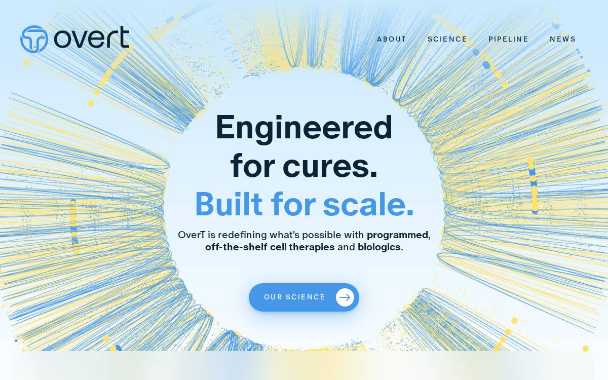 OverT Bio website preview