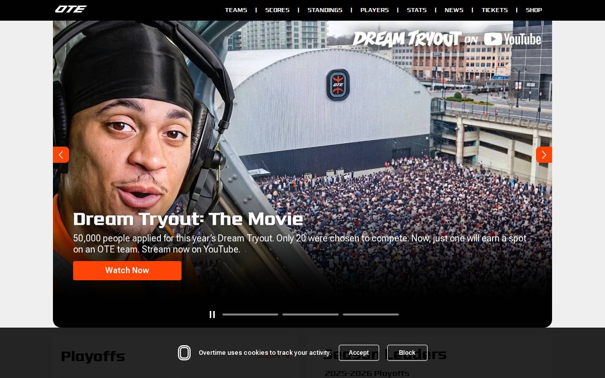 overtime website preview
