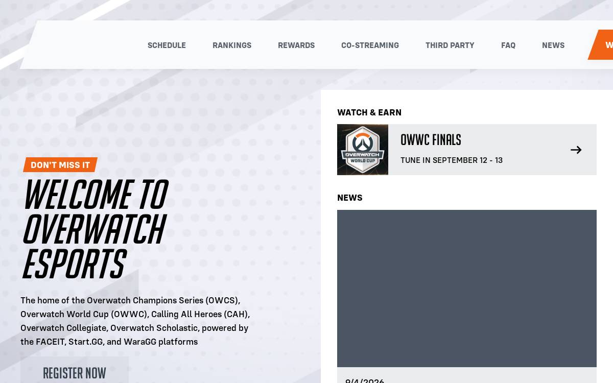Overwatchleague website preview