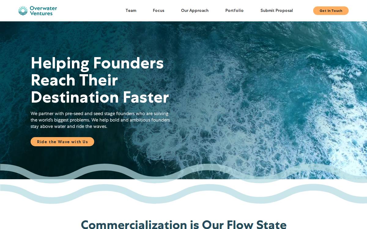 Overwater website preview