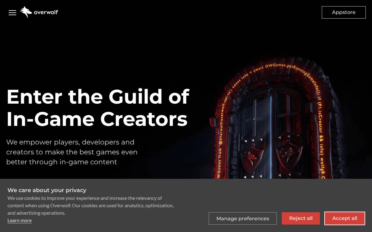 Overwolf website preview