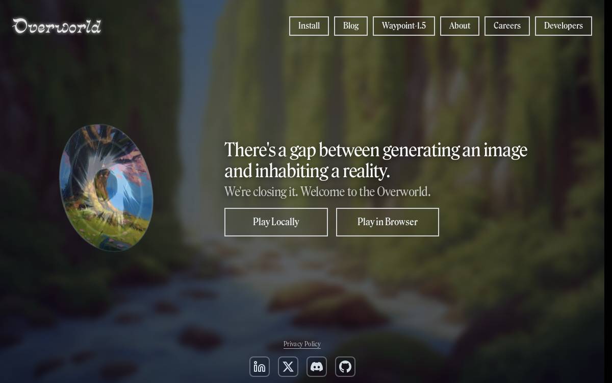 Overworld Private website preview
