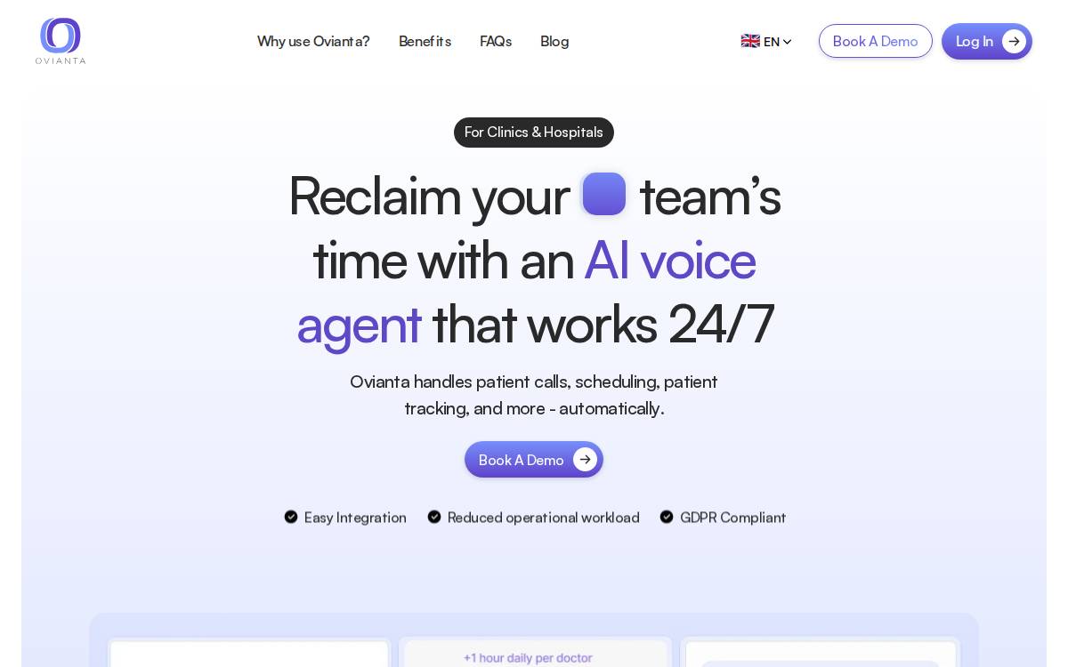 Ovianta website preview