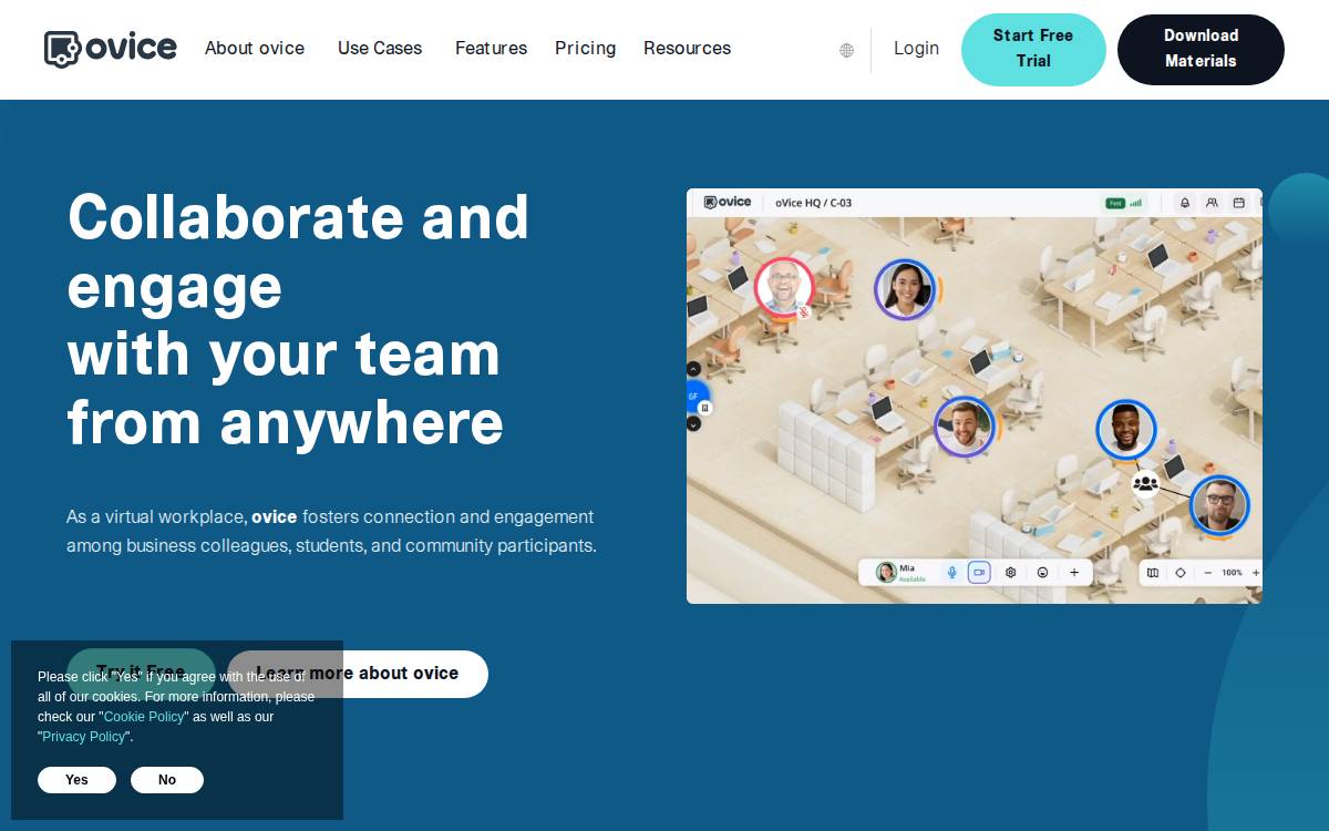 Ovice website preview