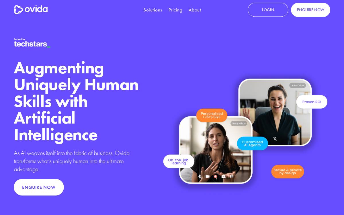 Ovida website preview