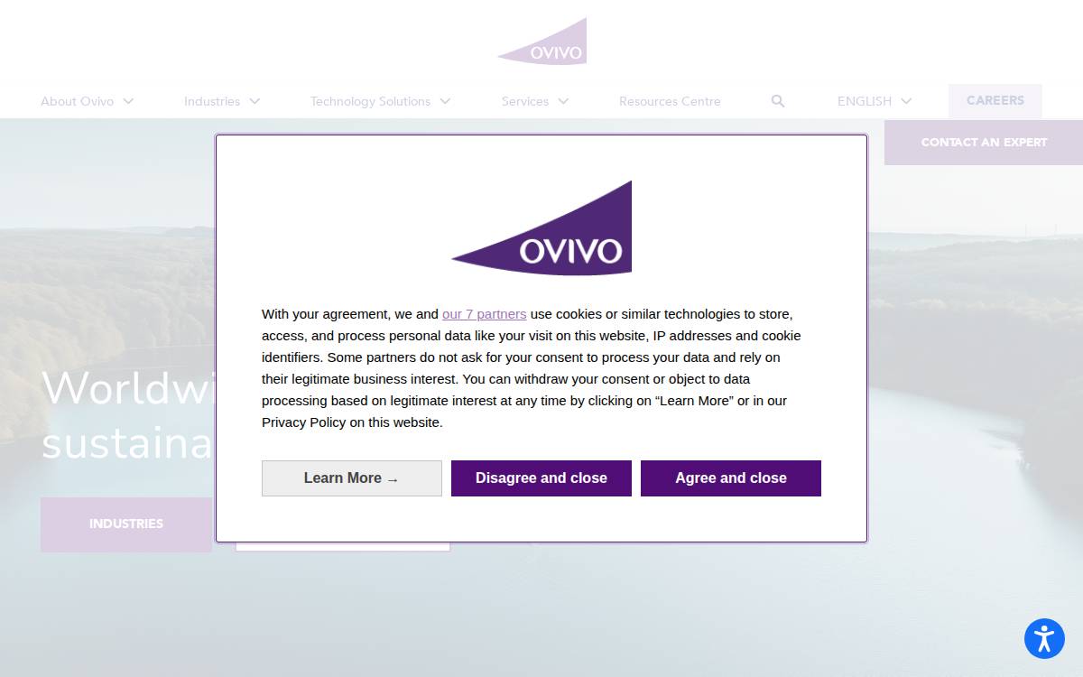 Ovivo website preview