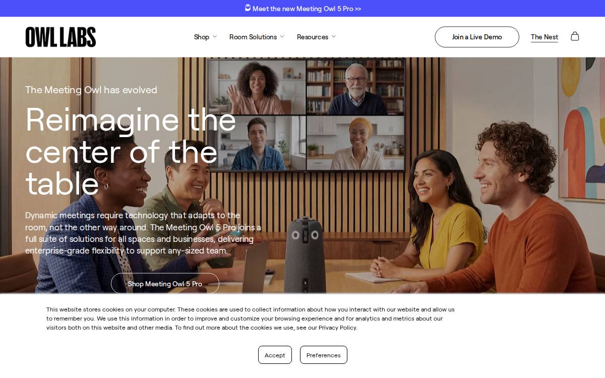 Owl Labs website preview