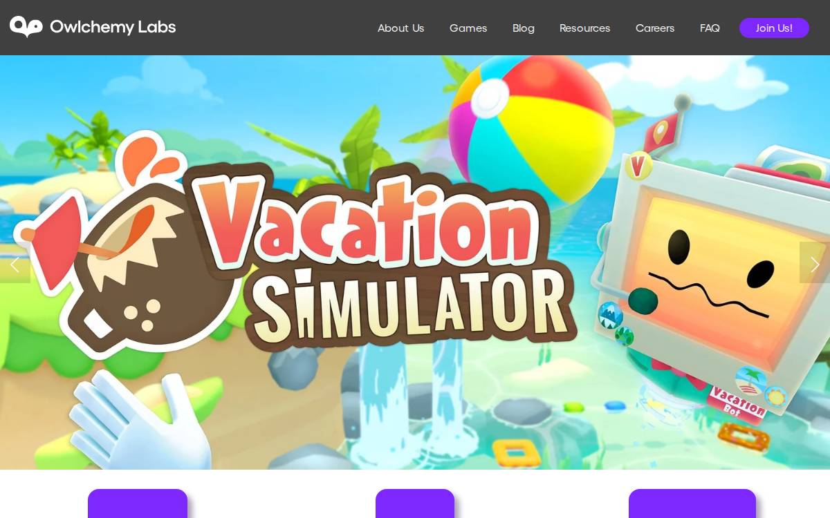 Owlchemy Labs website preview