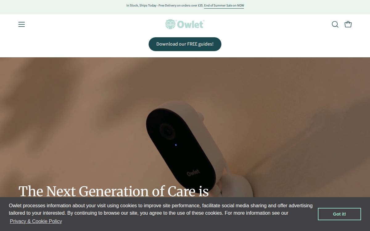 Owletbabycare website preview