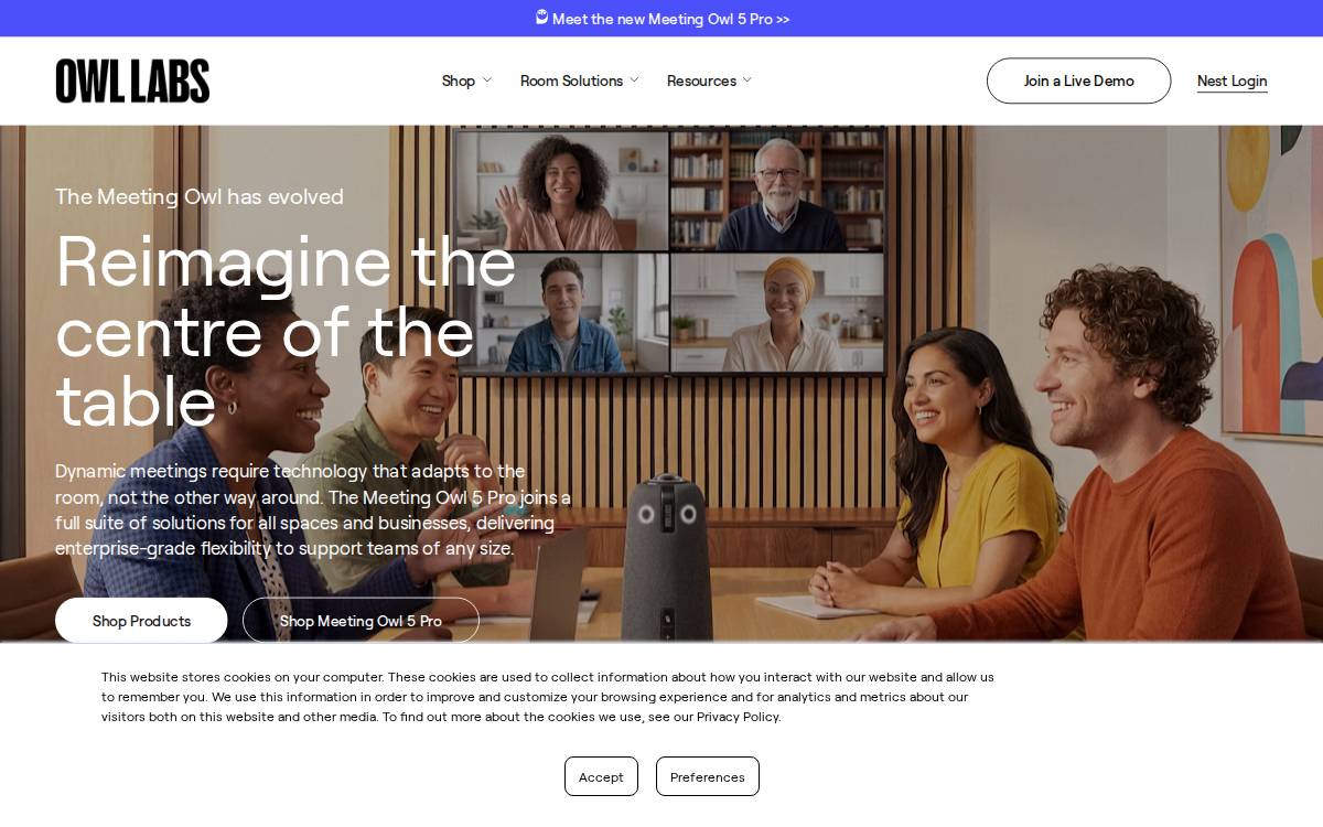 Owllabs website preview