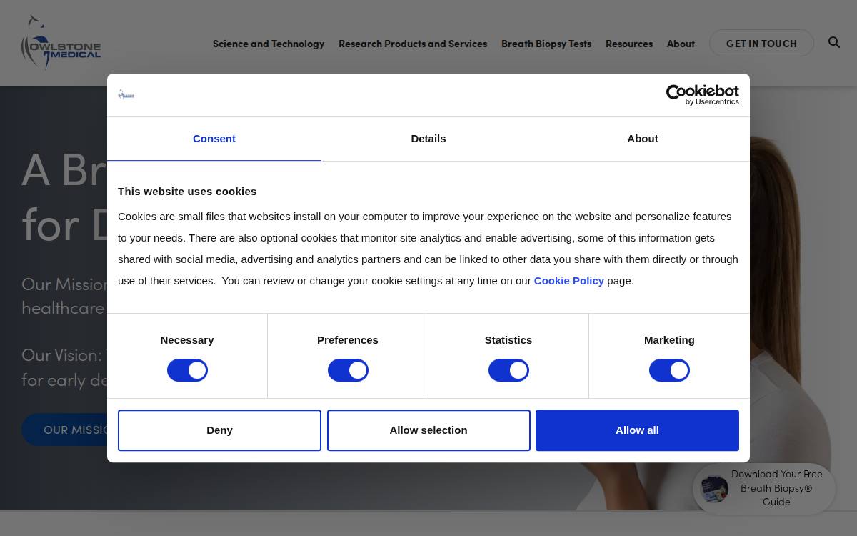 Owlstonemedical website preview