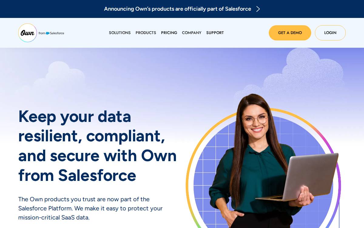 Owndata website preview