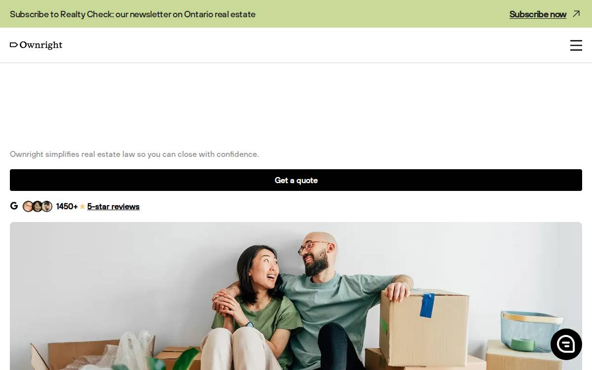Ownright website preview