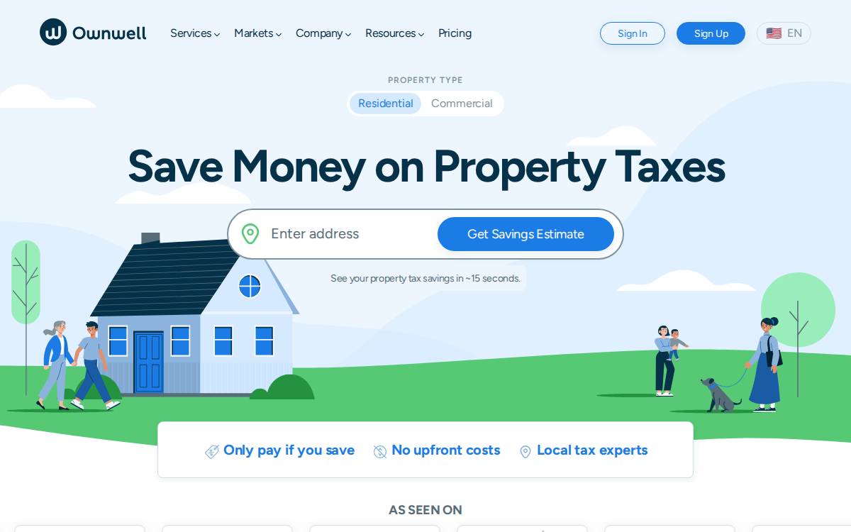Ownwell website preview