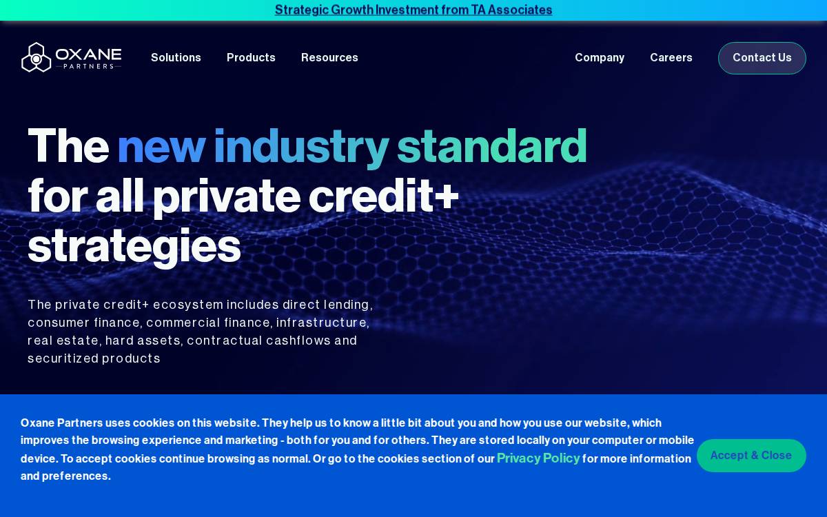 Oxane Partners website preview