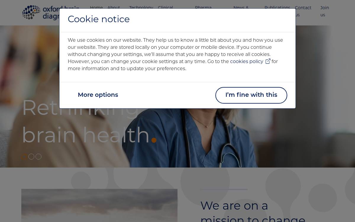 Oxford Brain Diagnostics Seed website preview