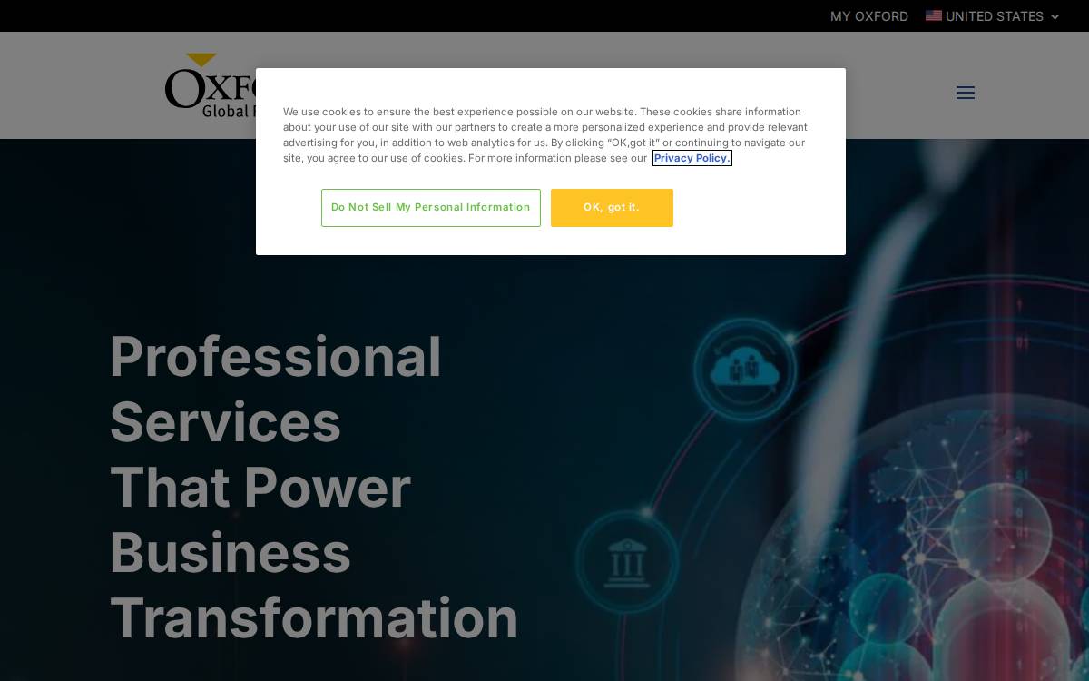 Oxford Global Resources website preview