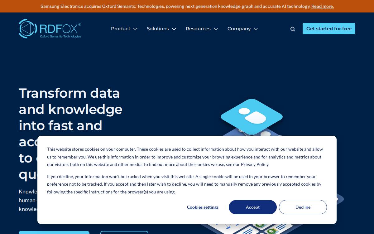 Oxford Semantic Technologies website preview