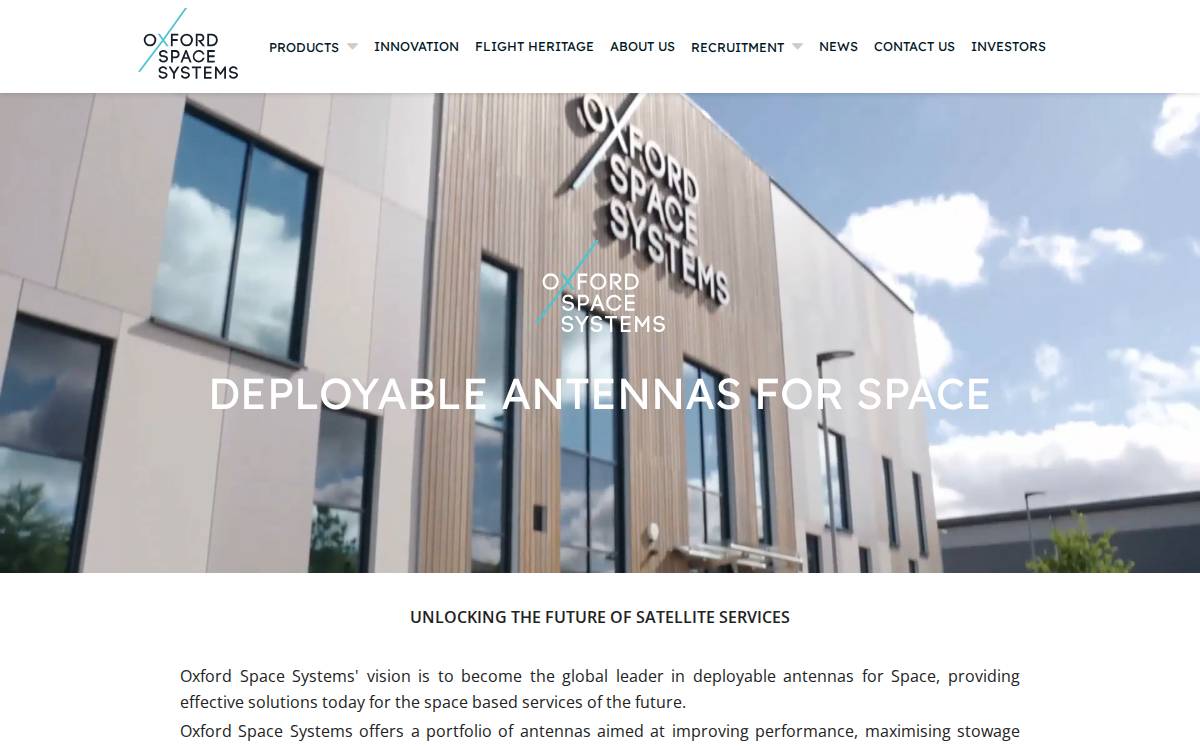 Oxford Space Systems - company website preview
