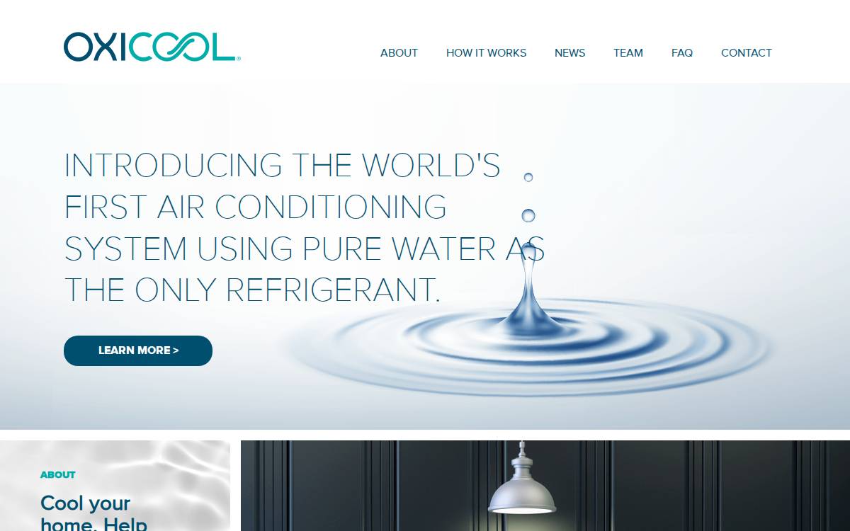 OxiCool website preview
