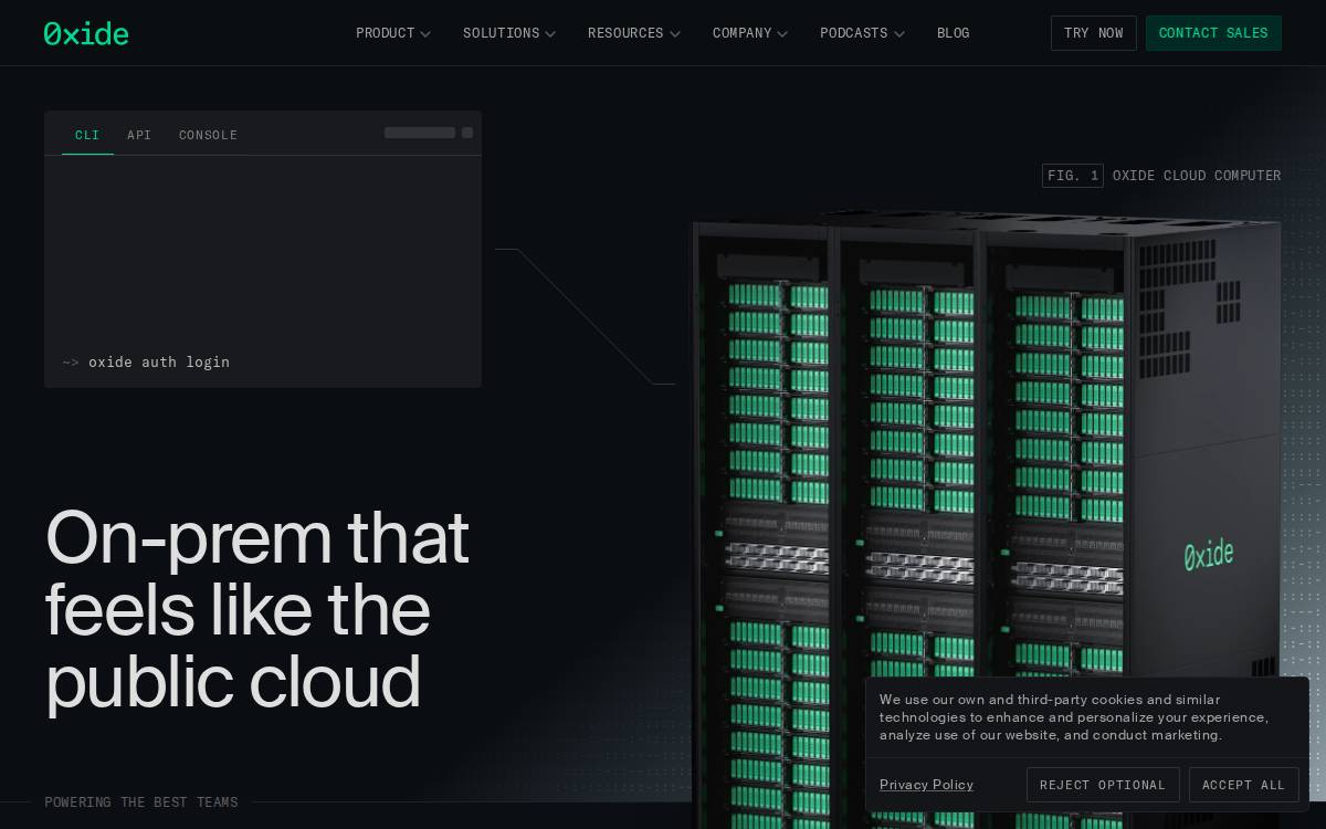 Oxide Computer website preview