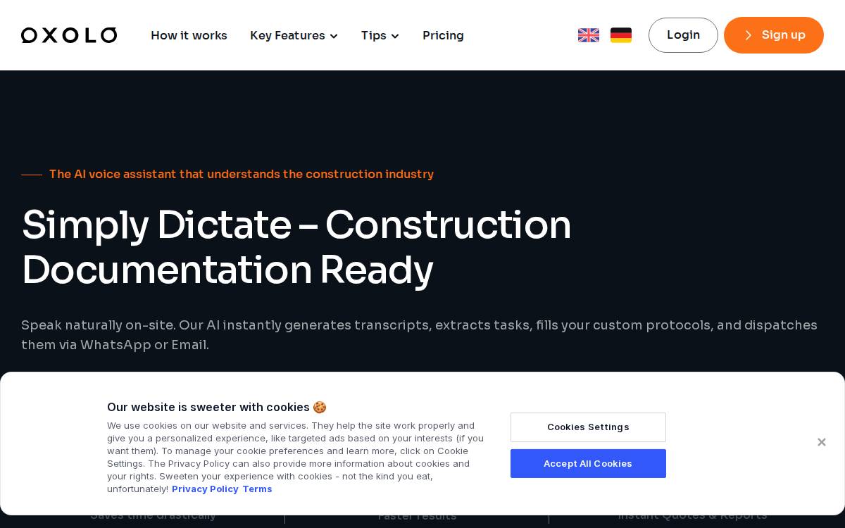 Oxolo website preview