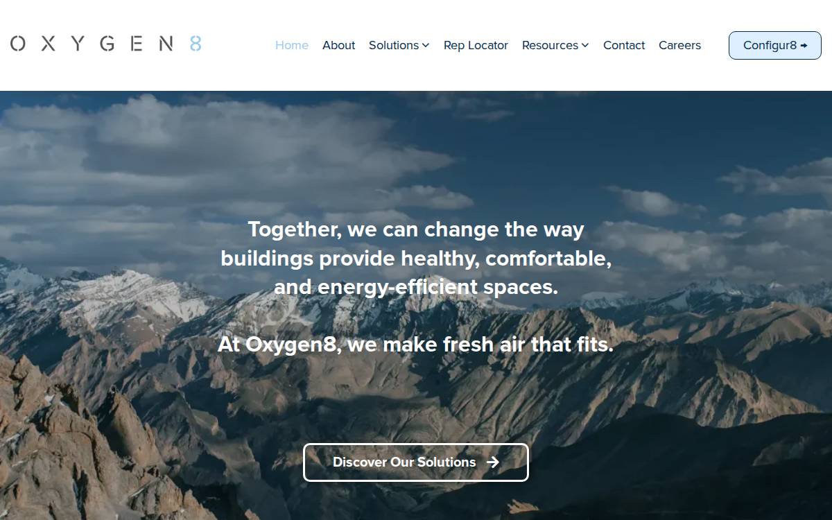Oxygen8 Solutions Inc. website preview