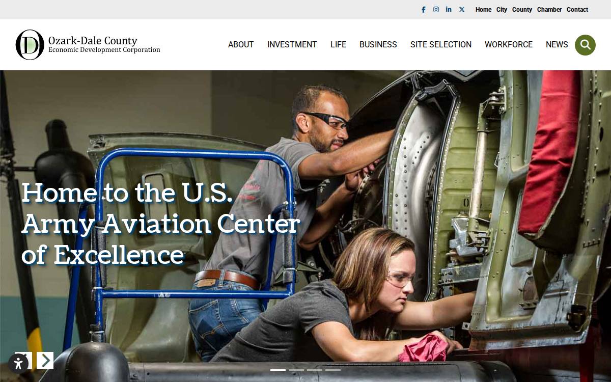 Ozark-Dale County EDC website preview