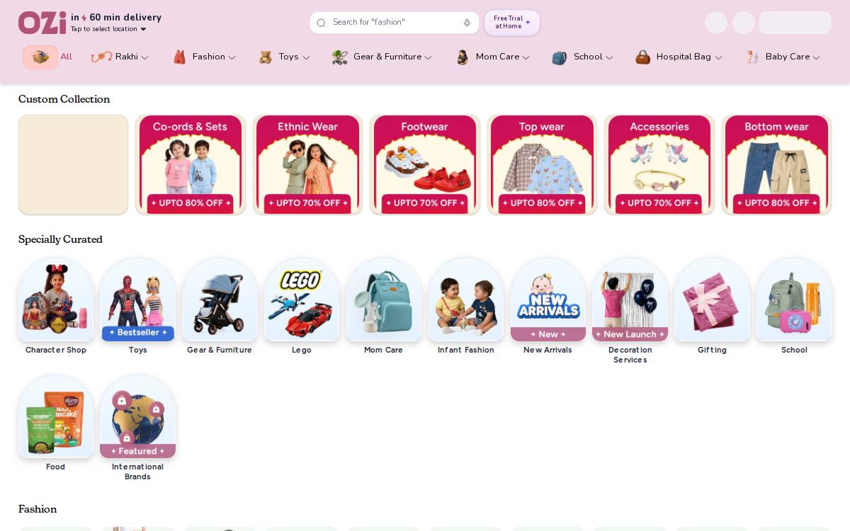 Ozi website preview