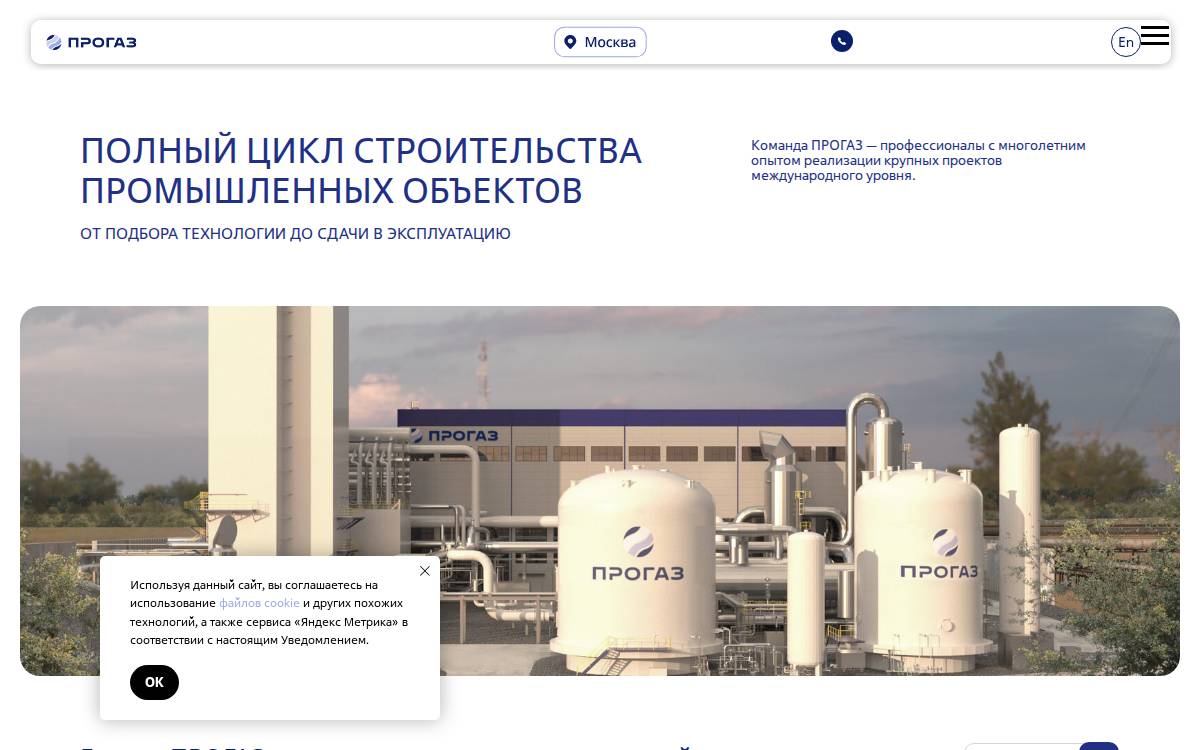 P Gas website preview