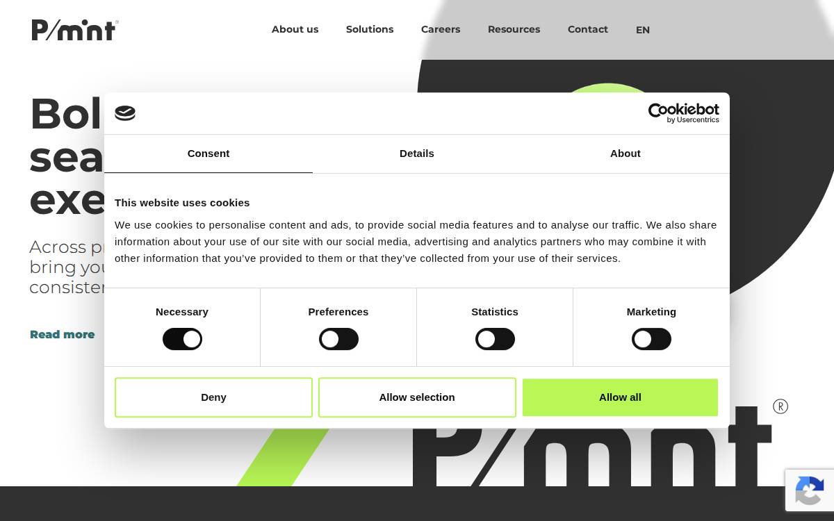 P Mint website preview