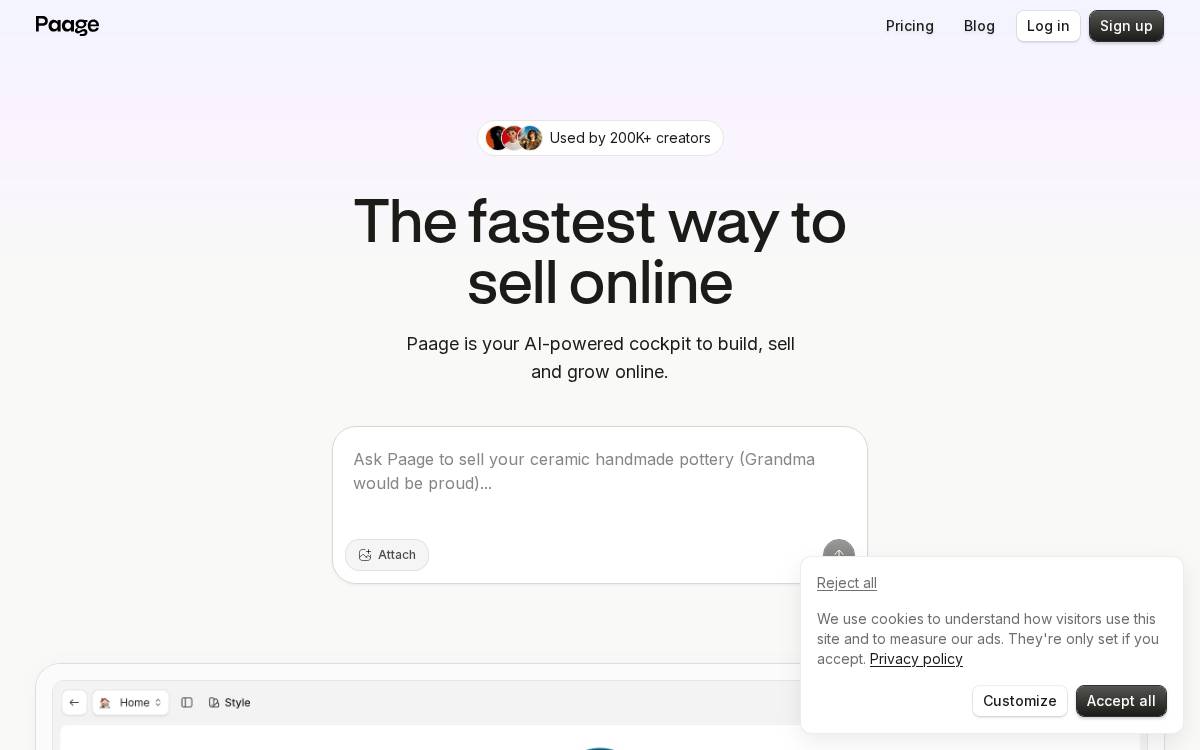 Paa website preview