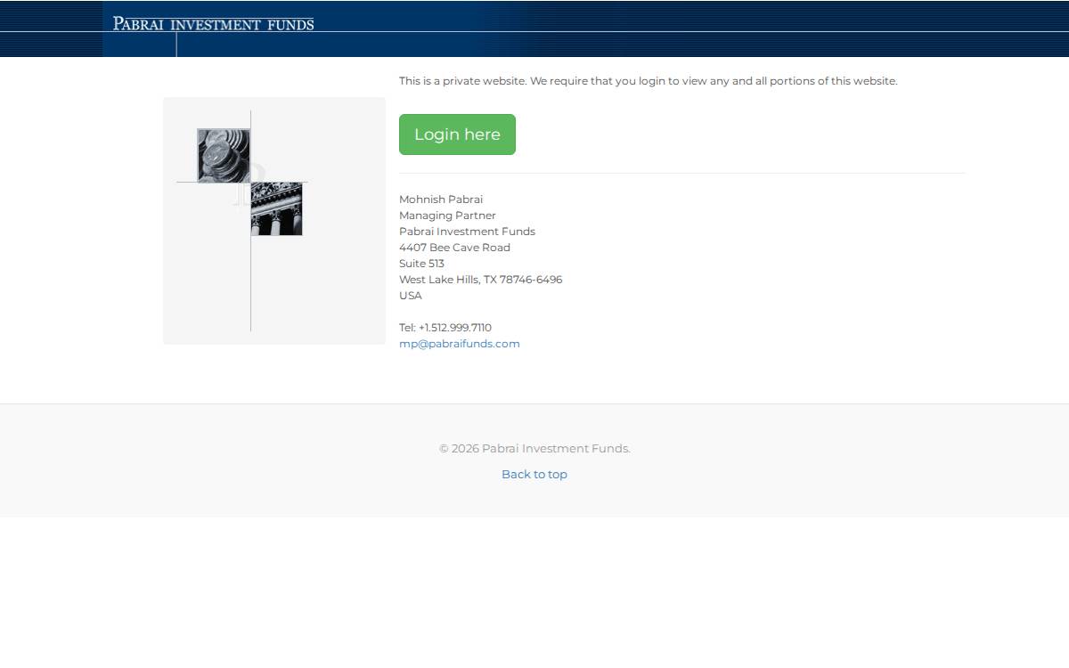 Pabraifunds website preview