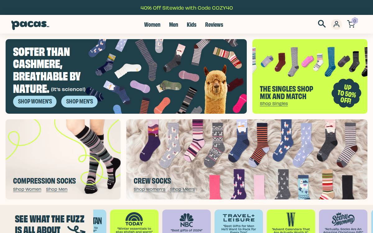 Pacas website preview