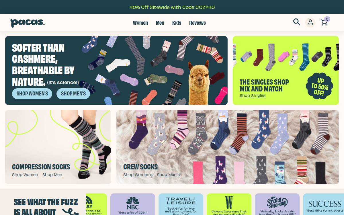 Pacas website preview