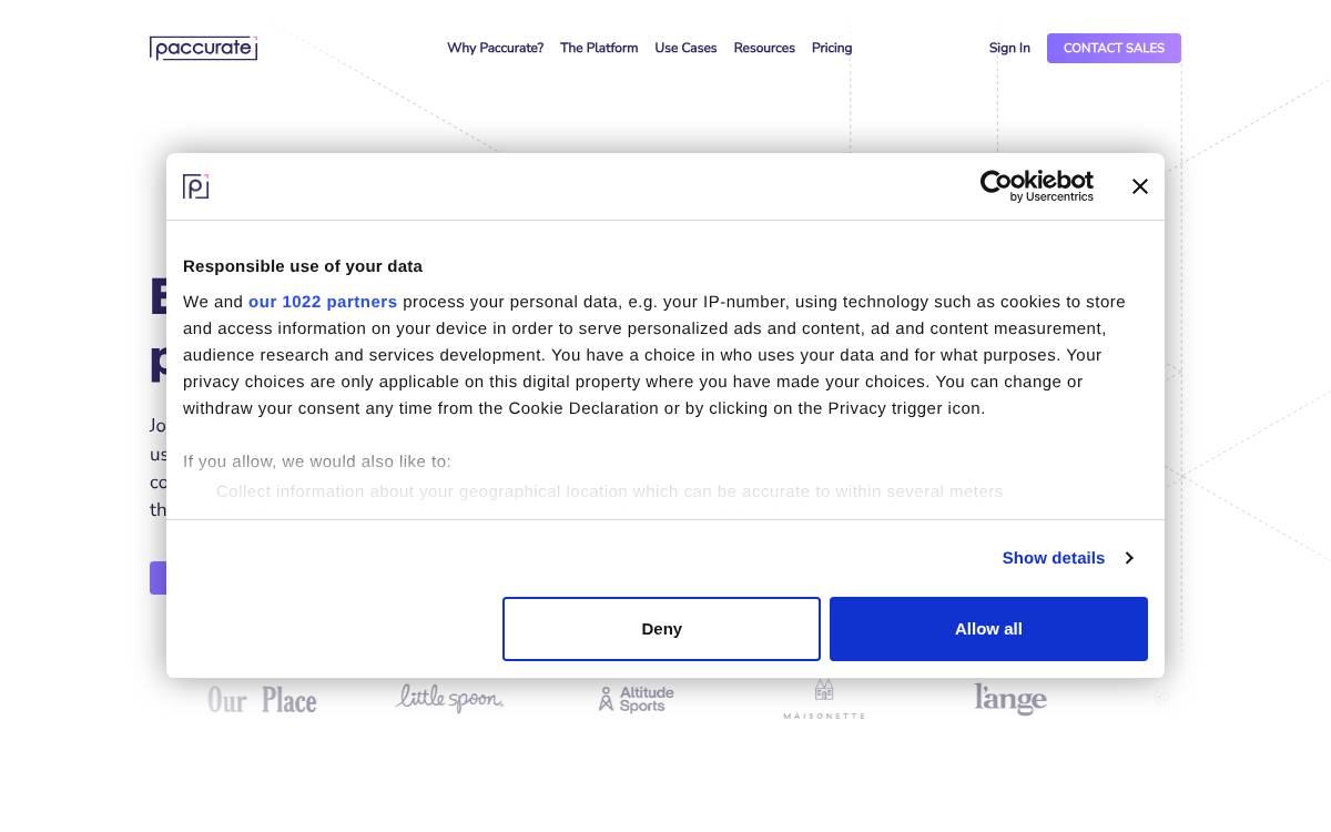 Paccurate website preview