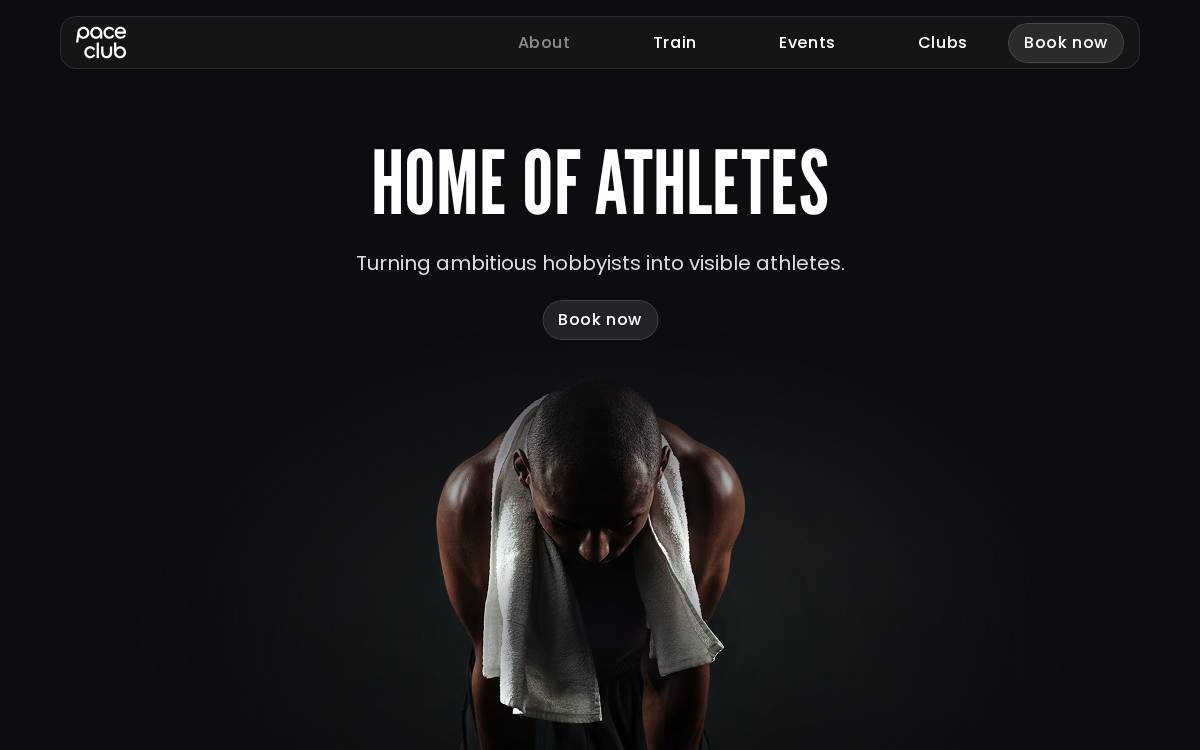 pace club website preview